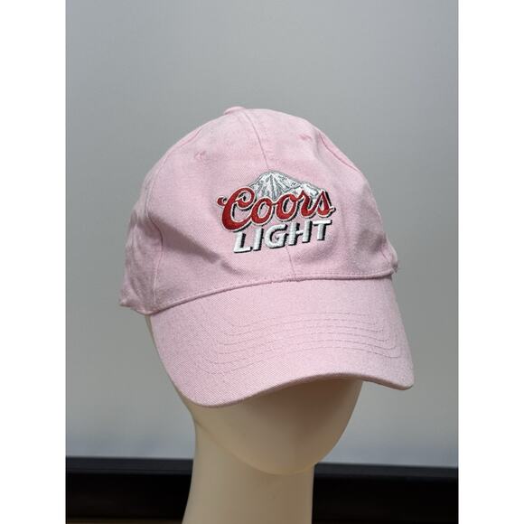 Coors Light Womens Hat Cap Pink Hook And Loop ACME Adjustable One Size - Picture 1 of 7